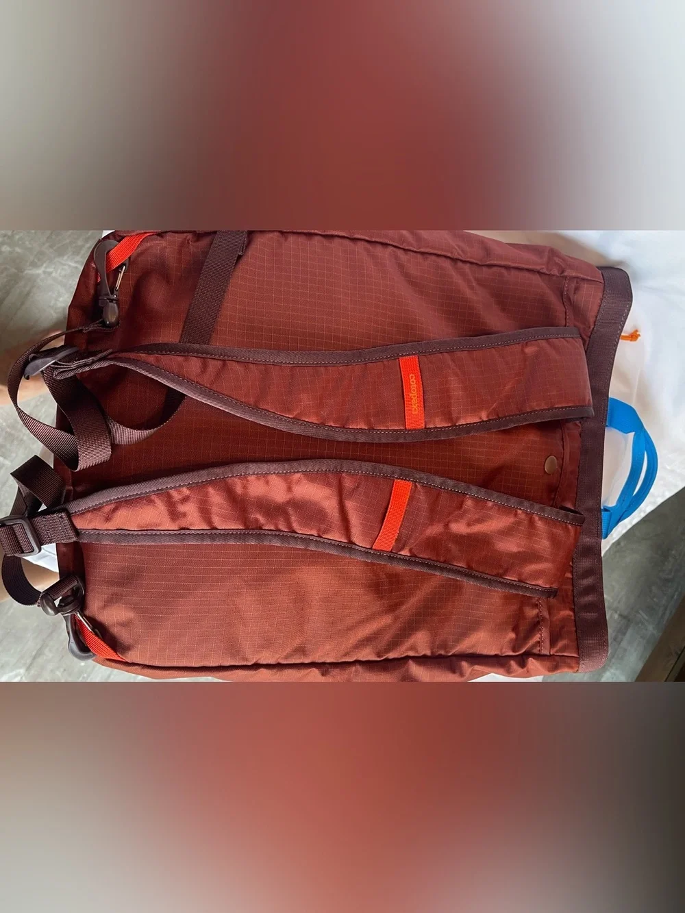 Cotopaxi Todo 16L NWOT Rust Brown Backpack with Blue Trim